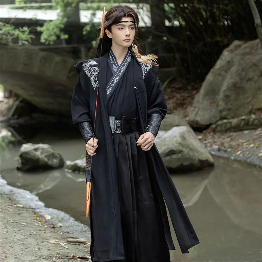 Pairing Men Hanfu with Modern Footwear and Accessories
